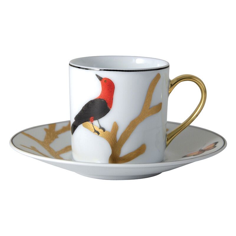 Tazza da caffè Aux Oiseaux | Tazza da caffè in porcellana | Tazza da caffè Bernardaud