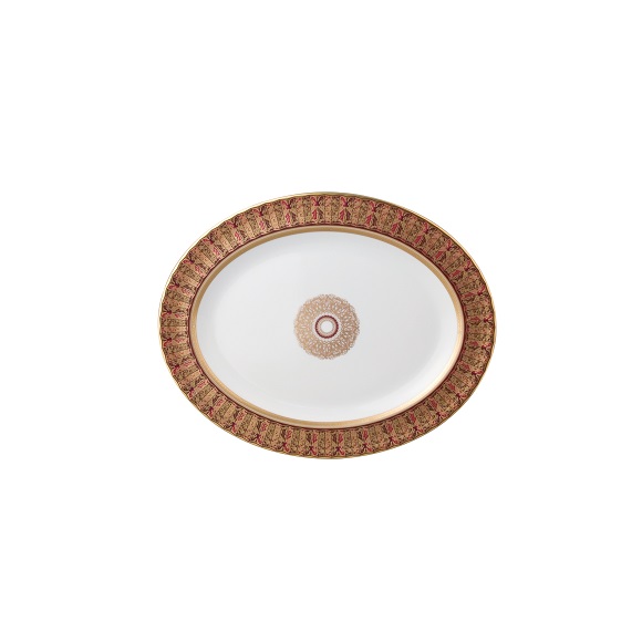 Piatto ovale da portata in porcellana BERNARDAUD Eventail