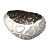 Centrotavola in porcellana FOSSILIA oval platinum BOWL | Centrotavola Fos Ceramiche